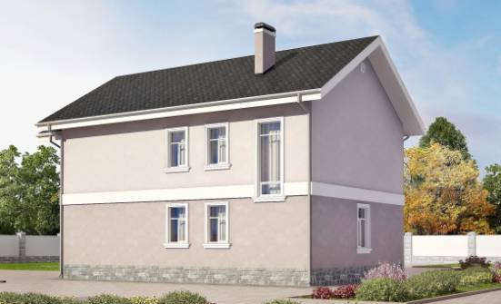 170-008-П Проект двухэтажного дома, доступный загородный дом из бризолита Фурманов | Проекты домов от House Expert