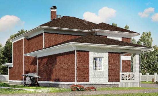 315-001-П Проект двухэтажного дома, гараж, красивый домик из кирпича Кинешма | Проекты домов от House Expert