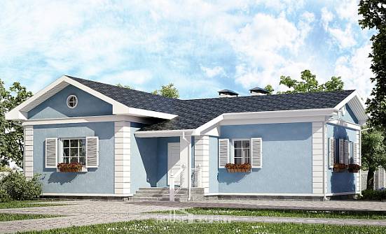 090-004-П Проект одноэтажного дома, доступный дом из твинблока Иваново | Проекты домов от House Expert
