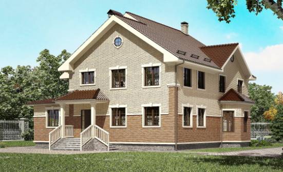 300-004-Л Проект двухэтажного дома, просторный коттедж из газосиликатных блоков Иваново | Проекты домов от House Expert
