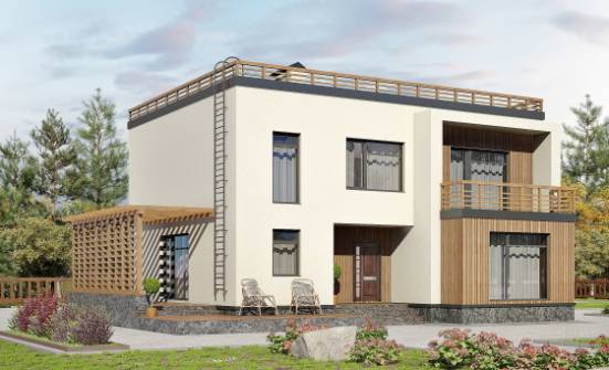215-002-Л Проект двухэтажного дома, уютный коттедж из твинблока Иваново | Проекты домов от House Expert