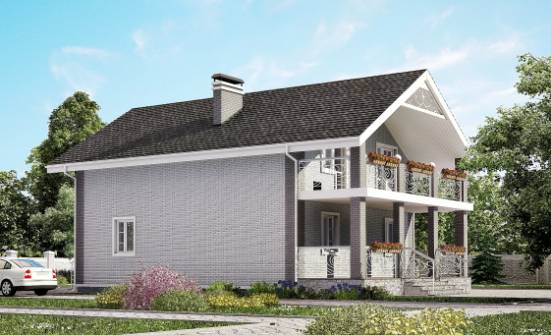 150-007-П Проект двухэтажного дома мансардой, классический дом из арболита Тейково | Проекты домов от House Expert