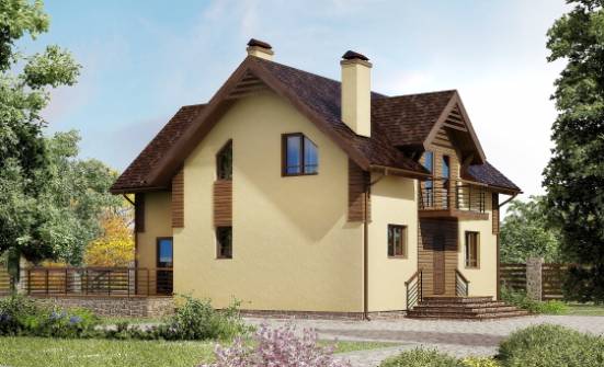 150-009-Л Проект двухэтажного дома с мансардой, бюджетный загородный дом из газобетона Вичуга | Проекты домов от House Expert