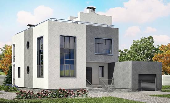 255-001-П Проект двухэтажного дома, гараж, просторный дом из газобетона Тейково | Проекты домов от House Expert