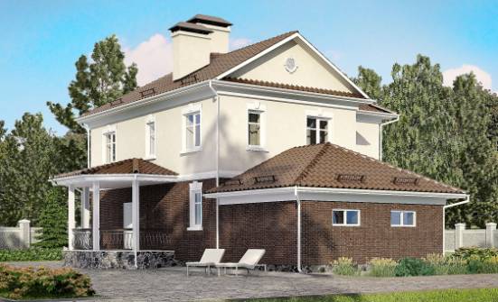 190-002-Л Проект двухэтажного дома, гараж, красивый домик из теплоблока Фурманов | Проекты домов от House Expert