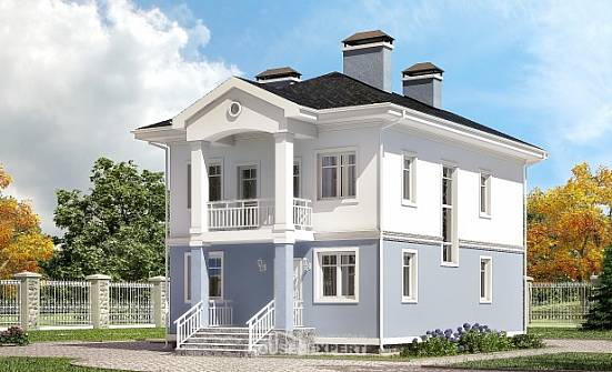 120-001-П Проект двухэтажного дома, бюджетный загородный дом из блока Вичуга | Проекты домов от House Expert
