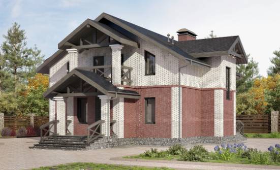 160-014-Л Проект двухэтажного дома, бюджетный коттедж из поризованных блоков Фурманов | Проекты домов от House Expert