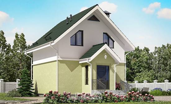 070-001-П Проект двухэтажного дома с мансардой, махонький дом из газосиликатных блоков Шуя | Проекты домов от House Expert