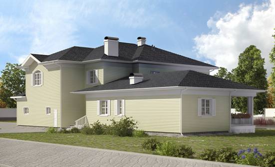 410-002-Л Проект двухэтажного дома и гаражом, классический домик из пеноблока Вичуга | Проекты домов от House Expert