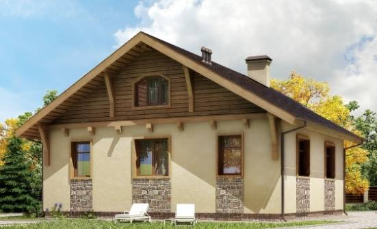 080-002-П Проект одноэтажного дома, маленький домик из газосиликатных блоков Вичуга | Проекты домов от House Expert