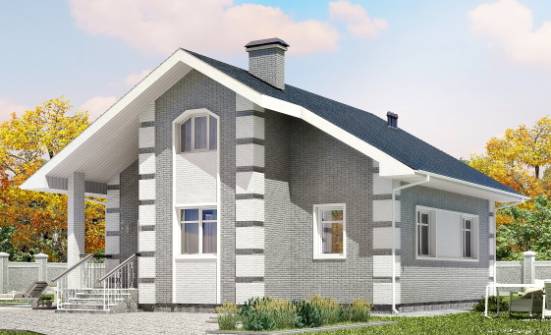 115-001-Л Проект двухэтажного дома мансардой, доступный коттедж из теплоблока Приволжск | Проекты домов от House Expert