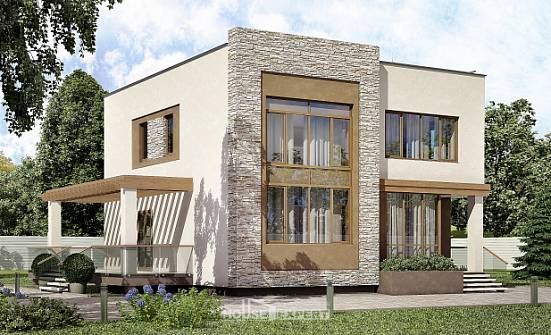 185-001-П Проект двухэтажного дома, просторный коттедж из твинблока Вичуга | Проекты домов от House Expert