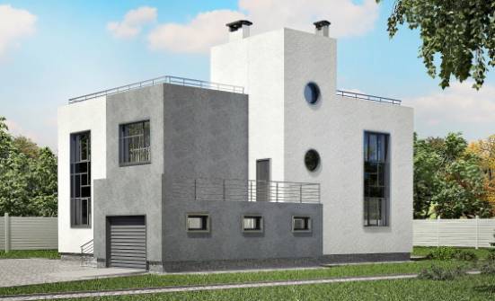 255-001-П Проект двухэтажного дома, гараж, просторный дом из газобетона Тейково | Проекты домов от House Expert