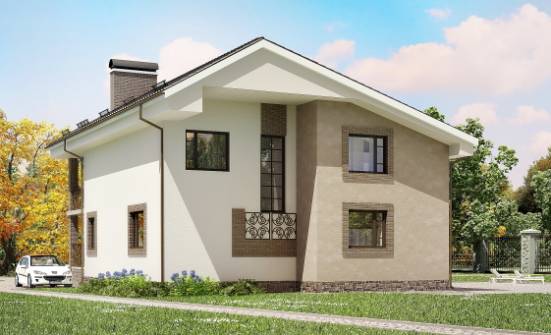 210-003-П Проект двухэтажного дома с мансардой, просторный загородный дом из поризованных блоков Вичуга | Проекты домов от House Expert