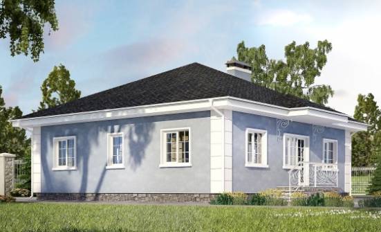 100-001-П Проект одноэтажного дома, бюджетный дом из газобетона Вичуга | Проекты одноэтажных домов от House Expert