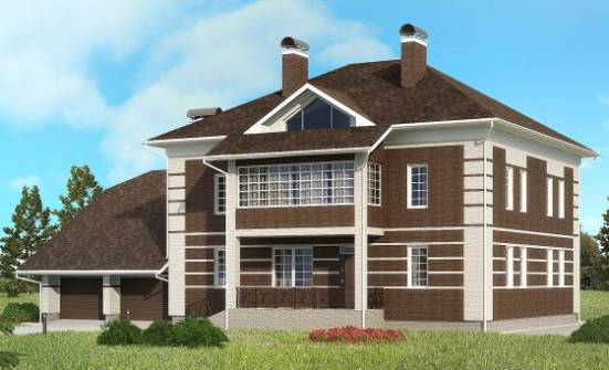 505-002-Л Проект трехэтажного дома, гараж, классический домик из кирпича Фурманов | Проекты домов от House Expert