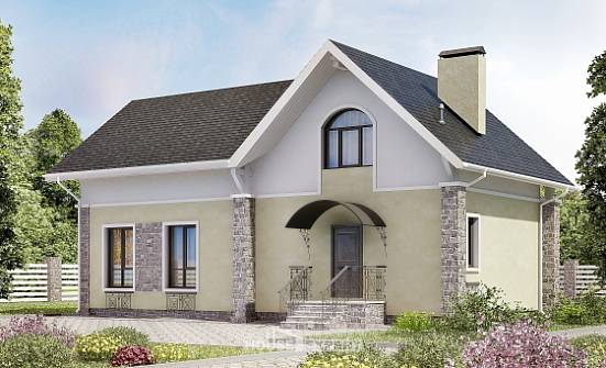 150-012-П Проект двухэтажного дома с мансардой, бюджетный домик из пеноблока Кинешма | Проекты домов от House Expert