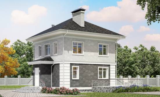 090-003-П Проект двухэтажного дома, уютный дом из теплоблока Приволжск | Проекты домов от House Expert