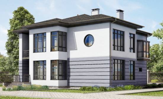 300-006-Л Проект двухэтажного дома и гаражом, классический дом из кирпича Приволжск | Проекты домов от House Expert
