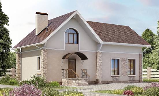 150-012-Л Проект двухэтажного дома с мансардным этажом, доступный дом из газобетона Кинешма | Проекты домов от House Expert