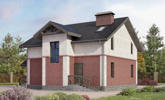 160-014-Л Проект двухэтажного дома, бюджетный коттедж из поризованных блоков Фурманов | Проекты домов от House Expert