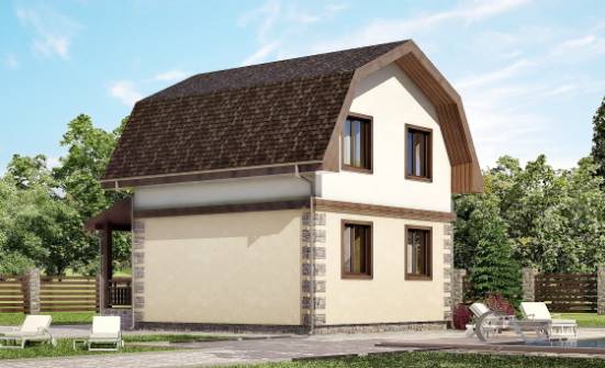 070-004-П Проект двухэтажного дома мансардой, эконом домик из арболита Фурманов | Проекты домов от House Expert