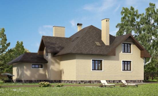 275-003-П Проект двухэтажного дома мансардой и гаражом, огромный загородный дом из кирпича Шуя | Проекты домов от House Expert