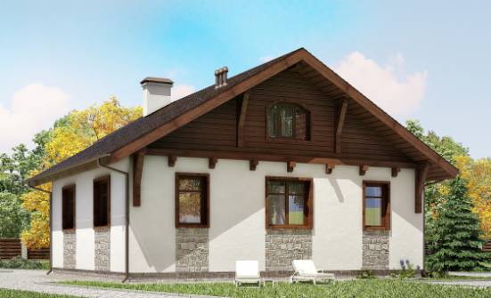 080-002-Л Проект одноэтажного дома, уютный коттедж из теплоблока Приволжск | Проекты одноэтажных домов от House Expert
