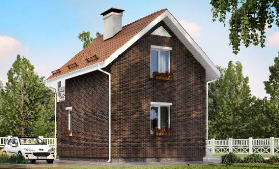 045-001-Л Проект двухэтажного дома с мансардным этажом, крохотный дом из блока Тейково | Проекты домов от House Expert
