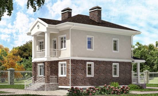 120-001-Л Проект трехэтажного дома, бюджетный загородный дом из блока Иваново | Проекты домов от House Expert
