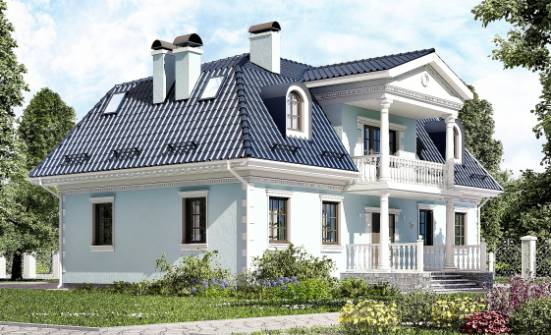 210-004-Л Проект двухэтажного дома мансардный этаж, красивый дом из бризолита Иваново | Проекты домов от House Expert