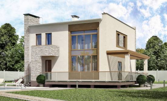 185-001-П Проект двухэтажного дома, просторный коттедж из твинблока Вичуга | Проекты домов от House Expert