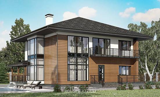 245-001-П Проект двухэтажного дома, красивый коттедж из керамзитобетонных блоков Фурманов | Проекты домов от House Expert