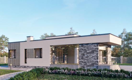175-001-Л Проект одноэтажного дома, красивый домик из керамзитобетонных блоков Приволжск | Проекты домов от House Expert