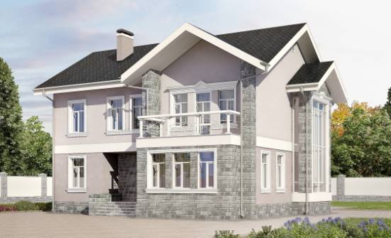 170-008-П Проект двухэтажного дома, доступный загородный дом из бризолита Фурманов | Проекты домов от House Expert