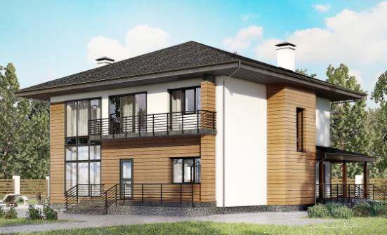 245-001-П Проект двухэтажного дома, красивый коттедж из керамзитобетонных блоков Фурманов | Проекты домов от House Expert