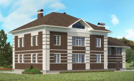 505-002-Л Проект трехэтажного дома, гараж, классический домик из кирпича Фурманов | Проекты домов от House Expert
