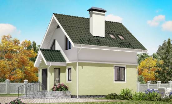 070-001-П Проект двухэтажного дома с мансардой, махонький дом из газосиликатных блоков Шуя | Проекты домов от House Expert