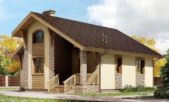 080-002-П Проект одноэтажного дома, маленький домик из газосиликатных блоков Вичуга | Проекты домов от House Expert