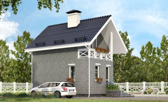 045-001-П Проект двухэтажного дома с мансардным этажом, эконом дом из газосиликатных блоков Кинешма | Проекты домов от House Expert