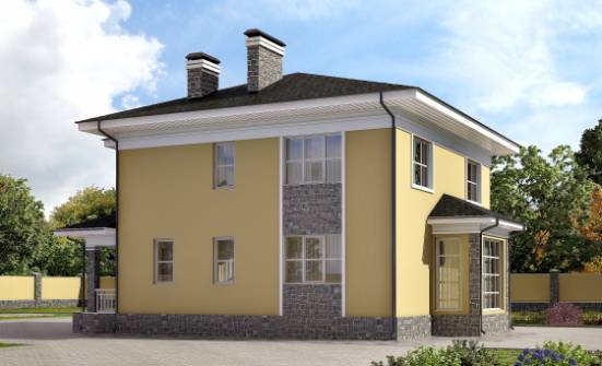 155-011-Л Проект двухэтажного дома, классический домик из блока Иваново | Проекты домов от House Expert
