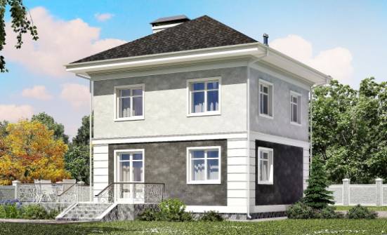 090-003-П Проект двухэтажного дома, уютный дом из теплоблока Приволжск | Проекты домов от House Expert