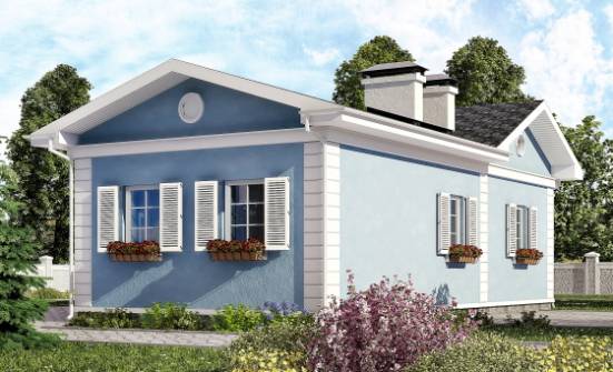 090-004-П Проект одноэтажного дома, доступный дом из твинблока Иваново | Проекты одноэтажных домов от House Expert