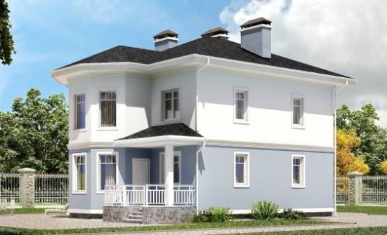 120-001-П Проект двухэтажного дома, бюджетный загородный дом из блока Вичуга | Проекты домов от House Expert