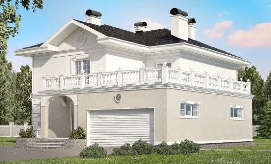 340-002-П Проект двухэтажного дома и гаражом, огромный домик из кирпича Тейково | Проекты домов от House Expert