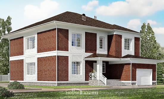 315-001-П Проект двухэтажного дома, гараж, красивый домик из кирпича Кинешма | Проекты домов от House Expert