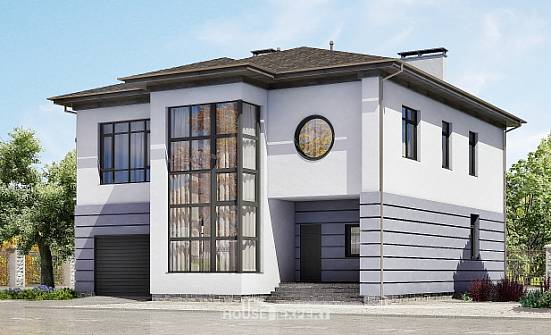 300-006-Л Проект двухэтажного дома и гаражом, классический дом из кирпича Приволжск | Проекты домов от House Expert
