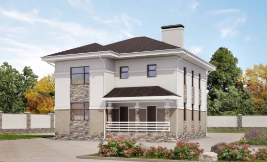 150-014-П Проект двухэтажного дома, современный дом из арболита Шуя | Проекты домов от House Expert