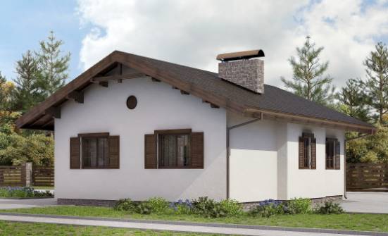090-002-П Проект одноэтажного дома, простой загородный дом из кирпича Кинешма | Проекты домов от House Expert