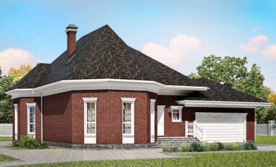 290-002-П Проект двухэтажного дома мансардой и гаражом, уютный домик из бризолита Тейково | Проекты домов от House Expert